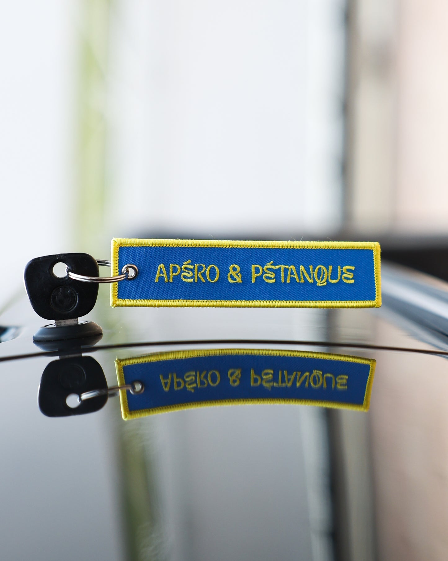 Porte-clé tissu Apéro & Pétanque
