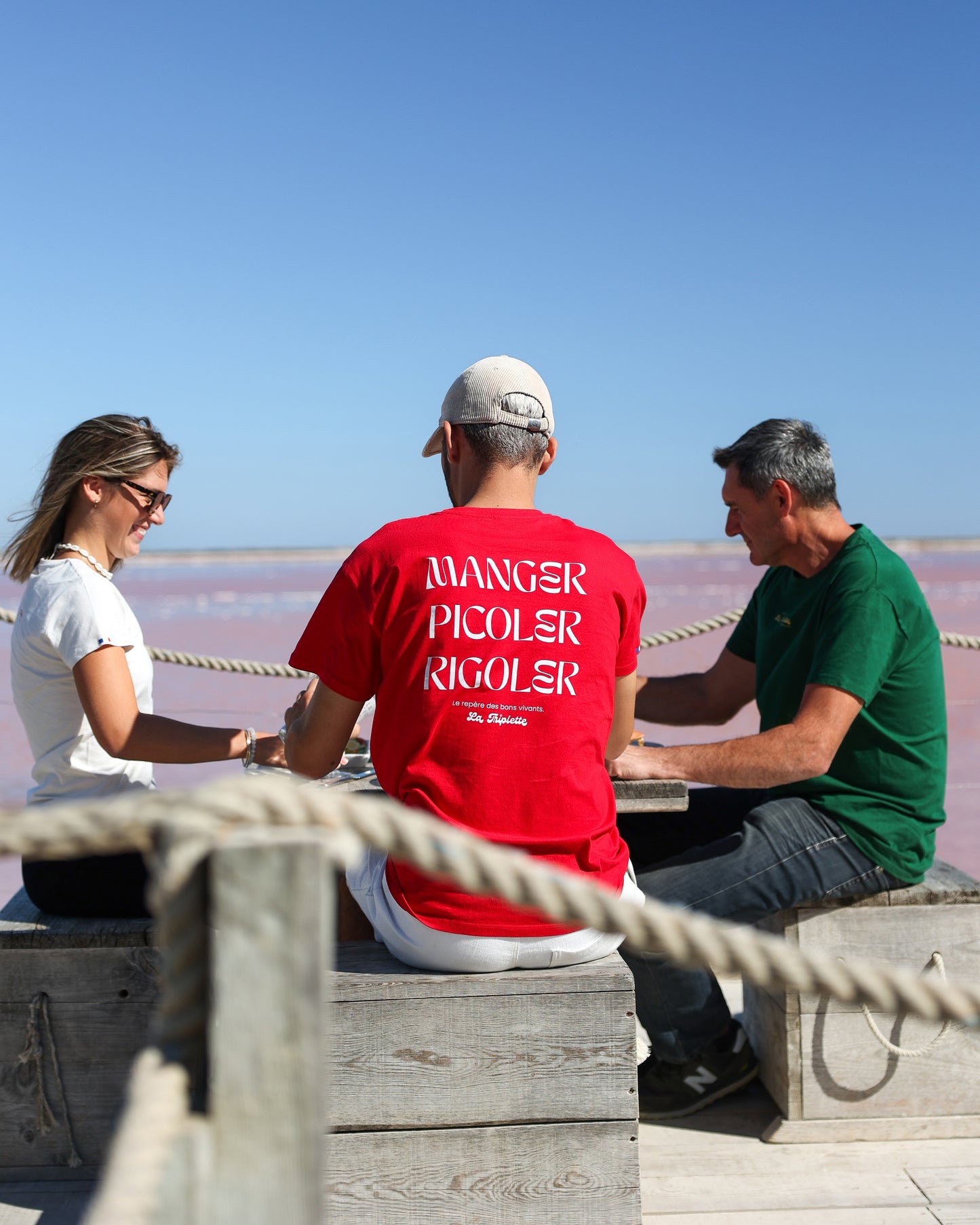 T-shirt Manger Picoler Rigoler