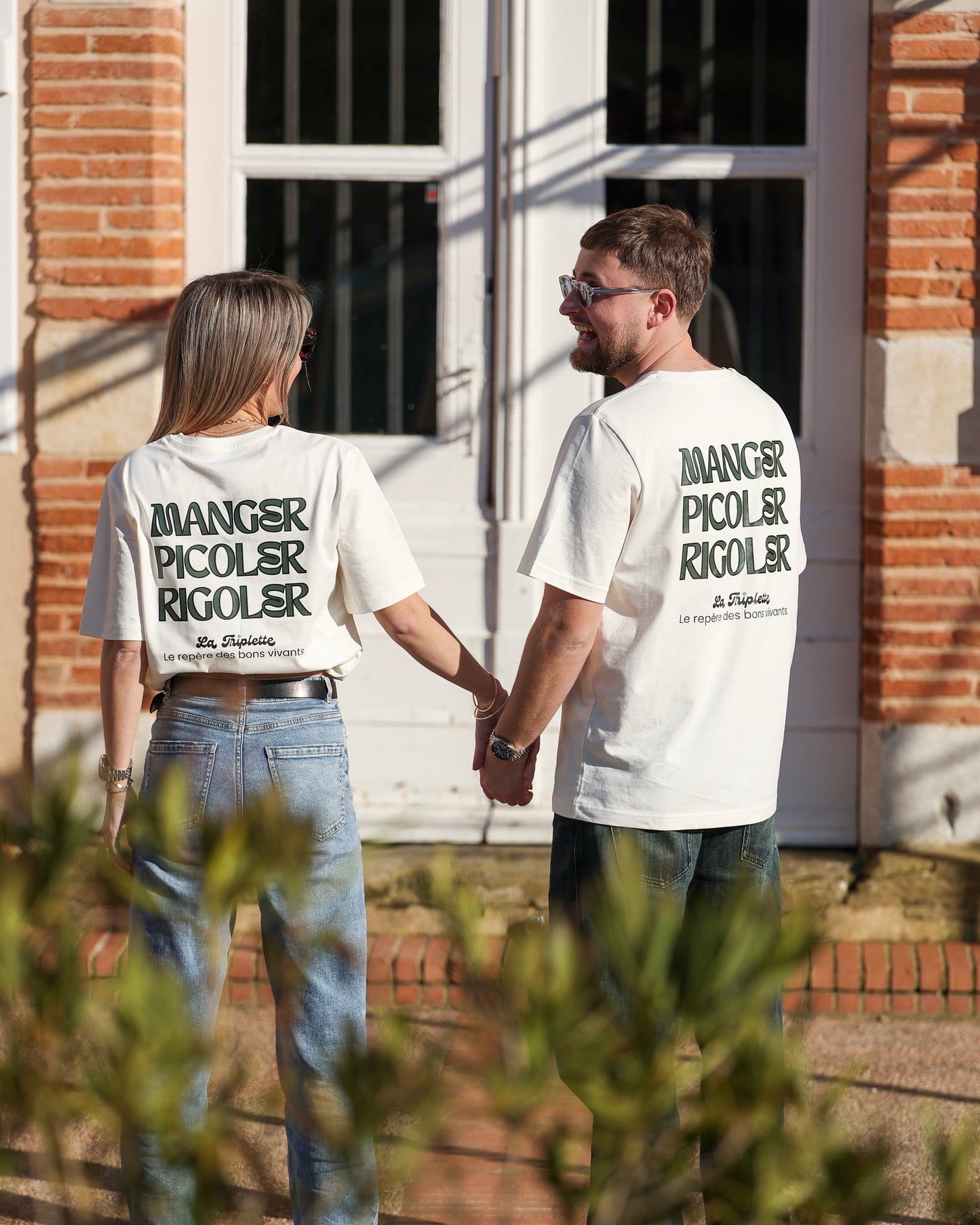 T-shirt Manger Picoler Rigoler