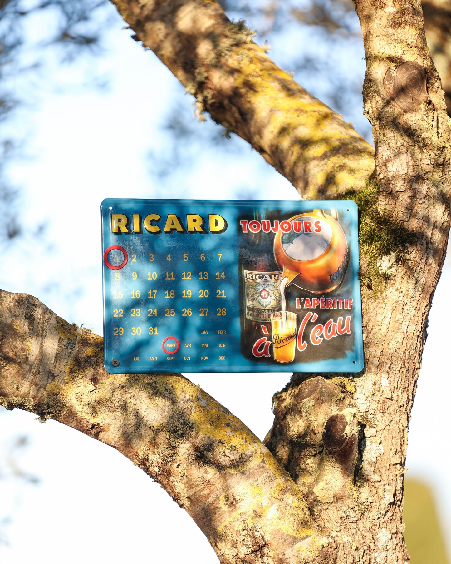 Plaque calendrier Ricard