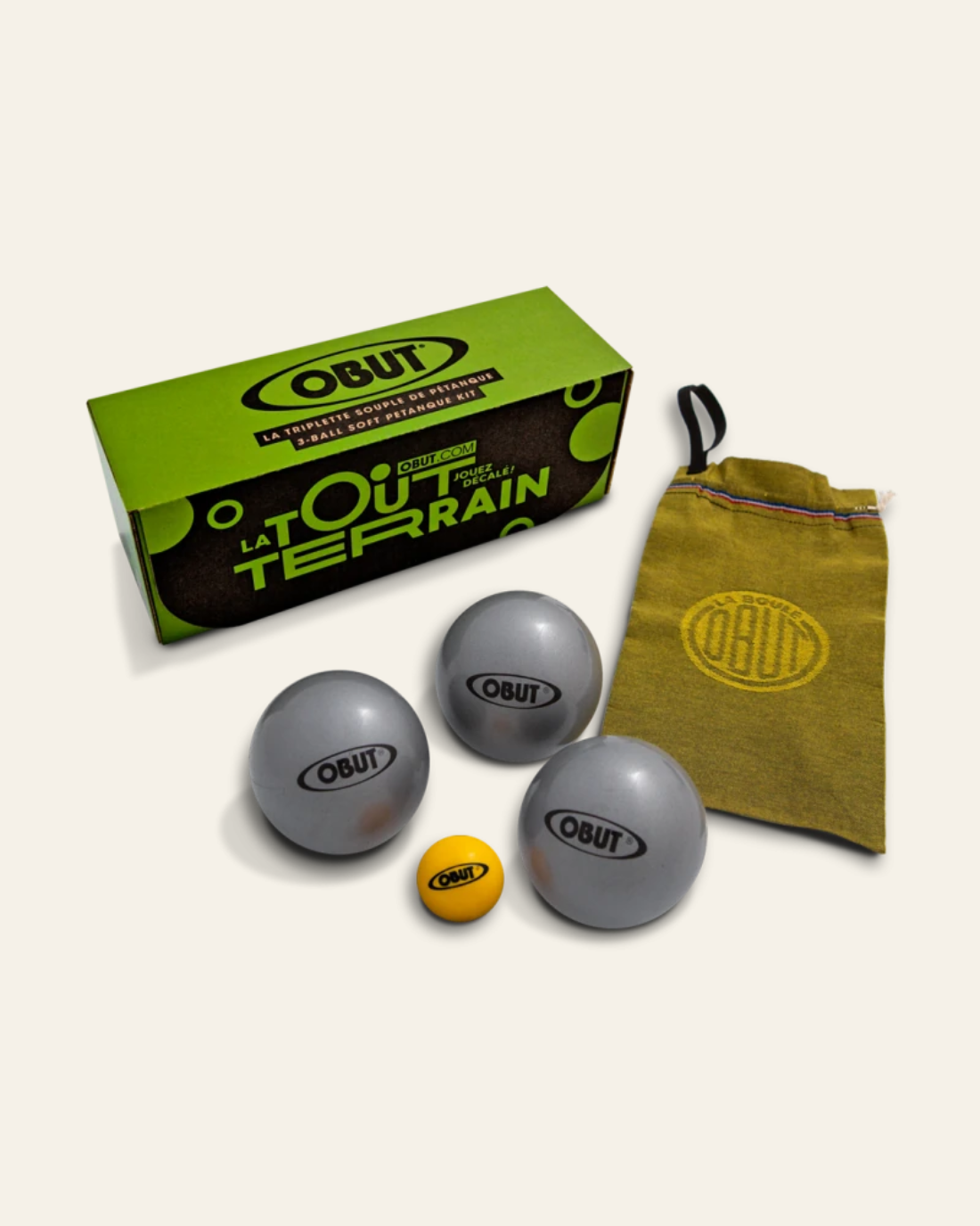 Boules de pétanque d'intérieur grises Obut