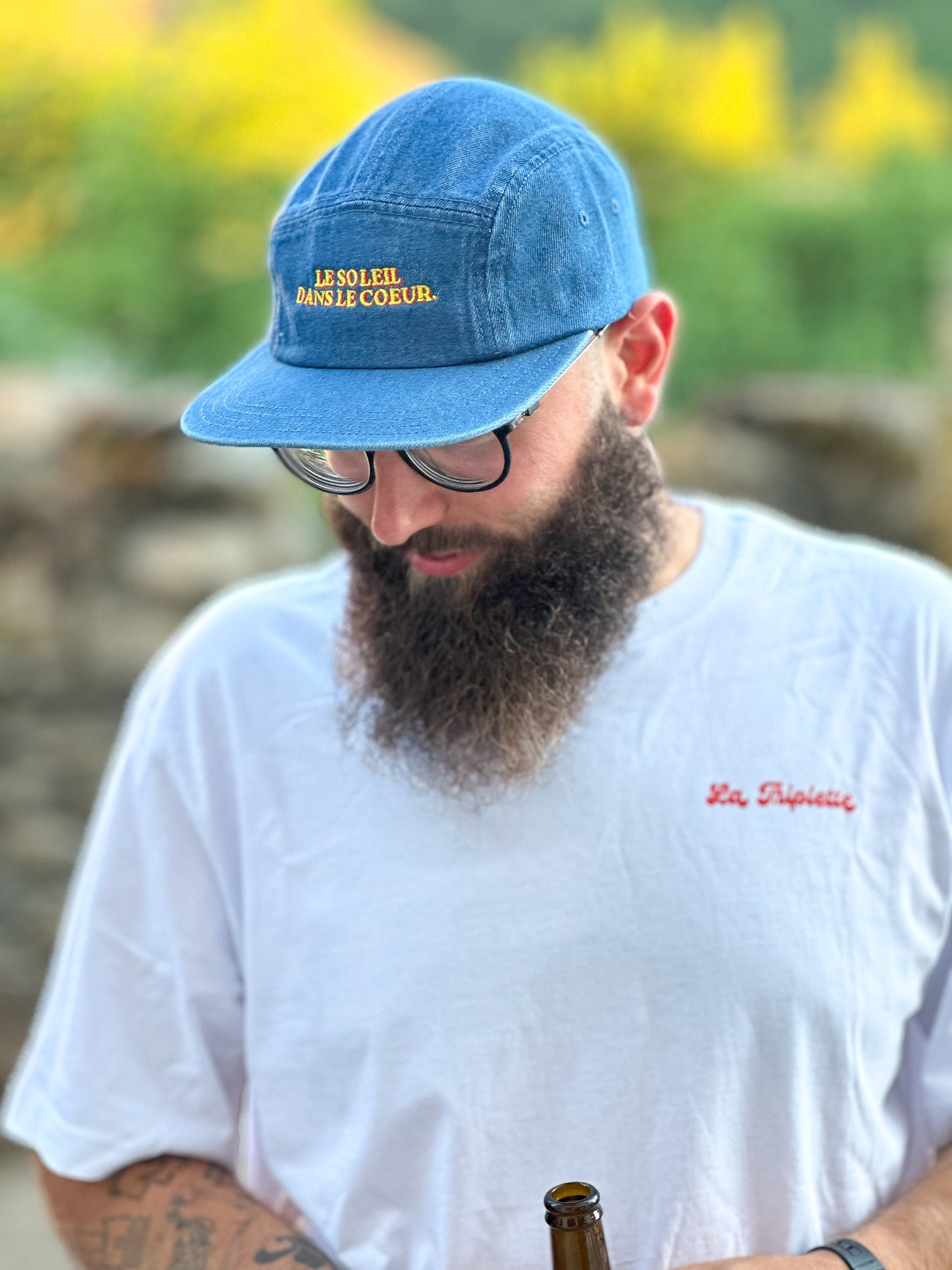 Casquette en Jean Vintage – Le Soleil dans le Cœur