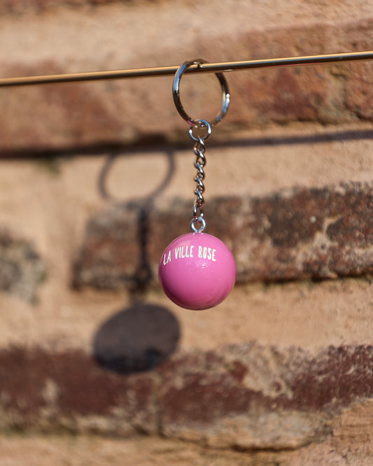 Porte-clé cochonnet Ville Rose