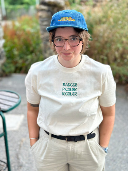 T-shirt Manger Picoler Rigoler