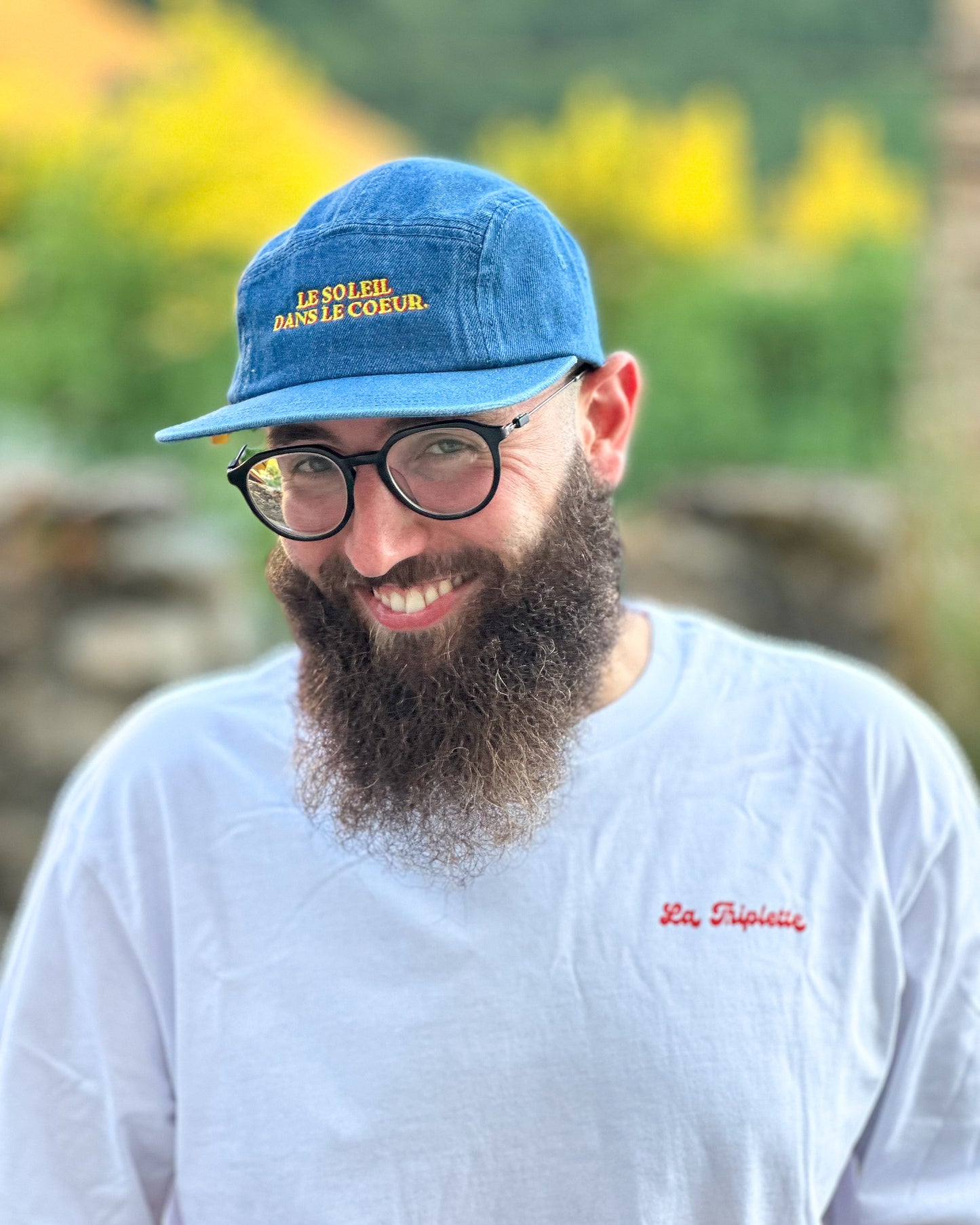 Casquette en Jean Vintage – Le Soleil dans le Cœur